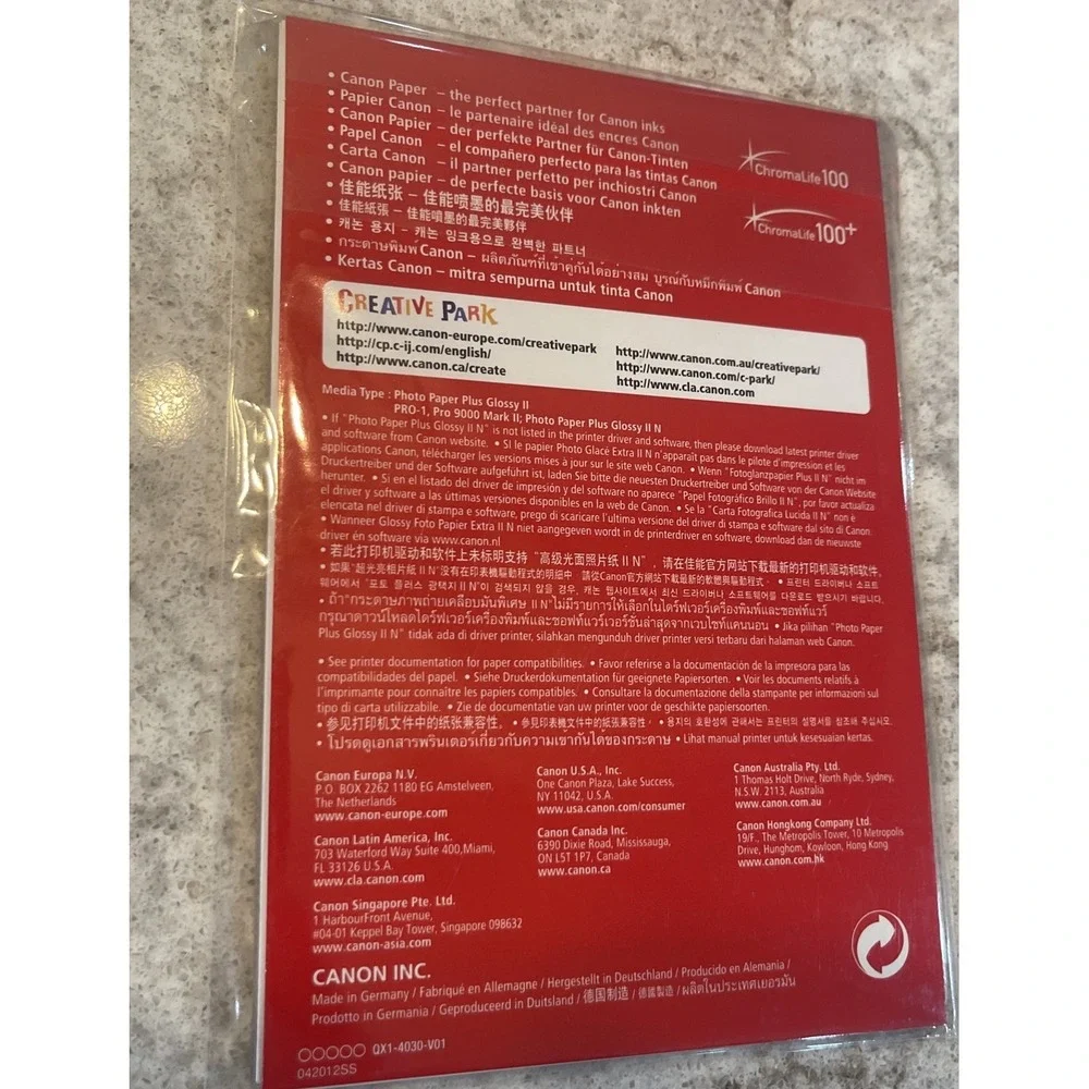 Canon Photo Paper Plus Glossy Glossy ll 4